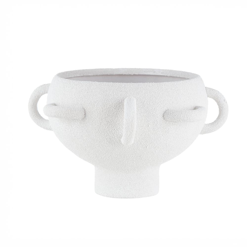 Textured Porcelain Vase with Unique Handles