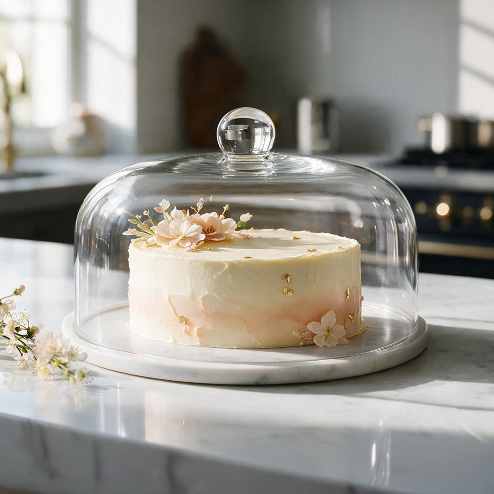 Marble Base Cake Dome