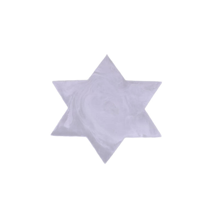Resin White Swirl Star of David Coasters 4pk