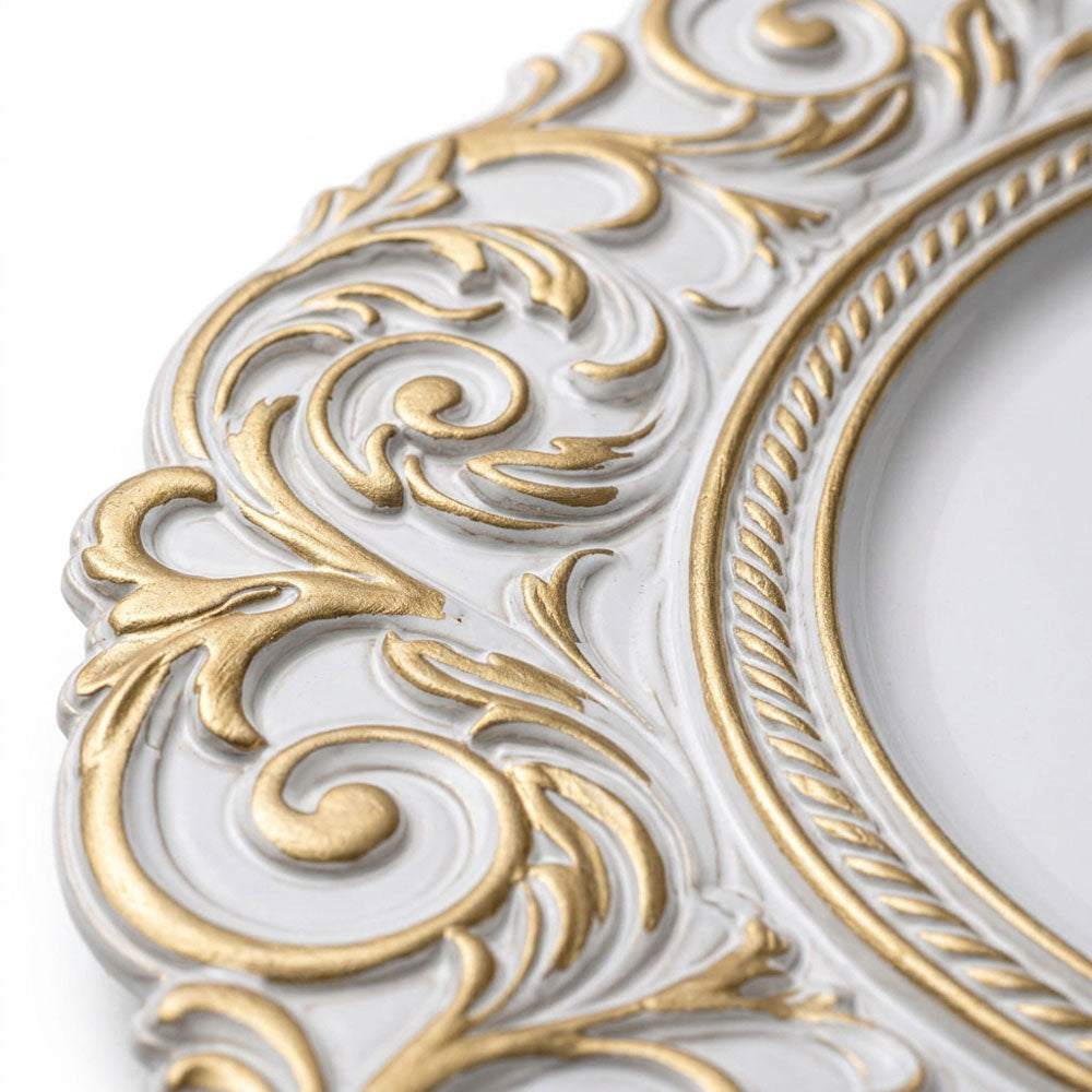 Gold Filigree Charger Plates 4pk