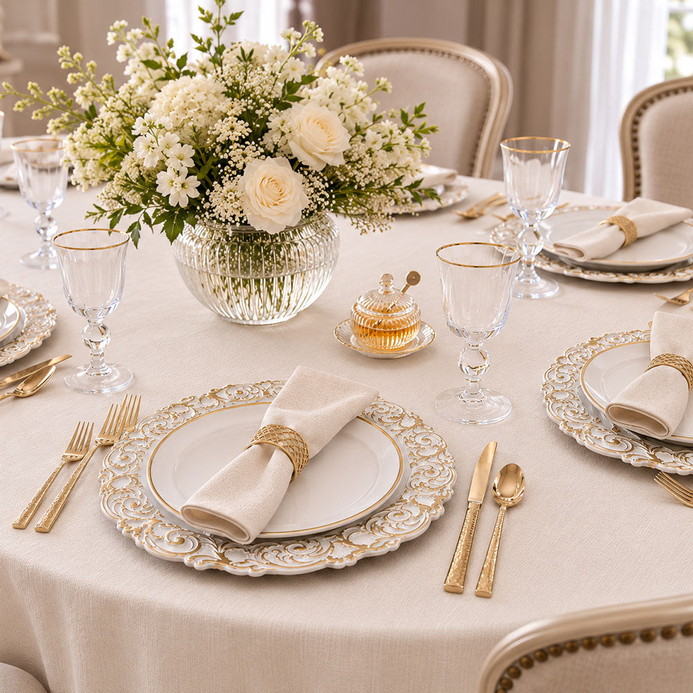 Gold Filigree Charger Plates 4pk