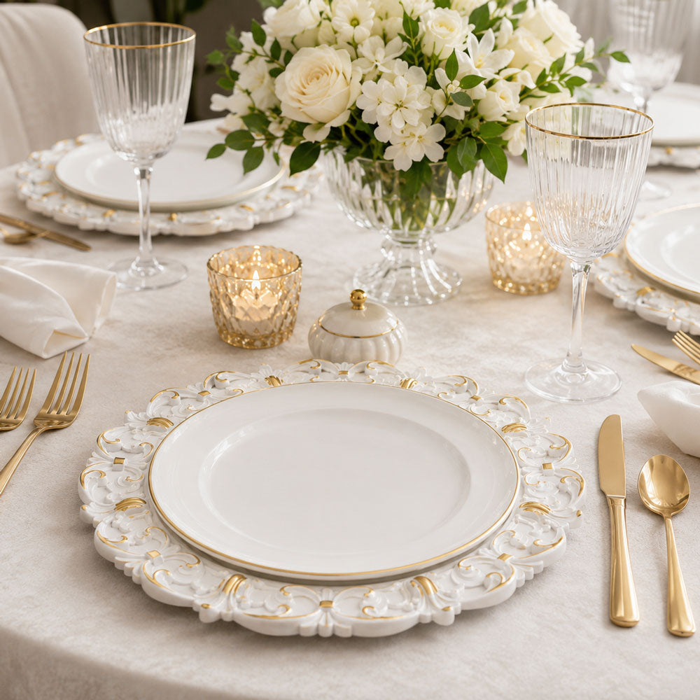 Gold Accent Charger Plates 4pk