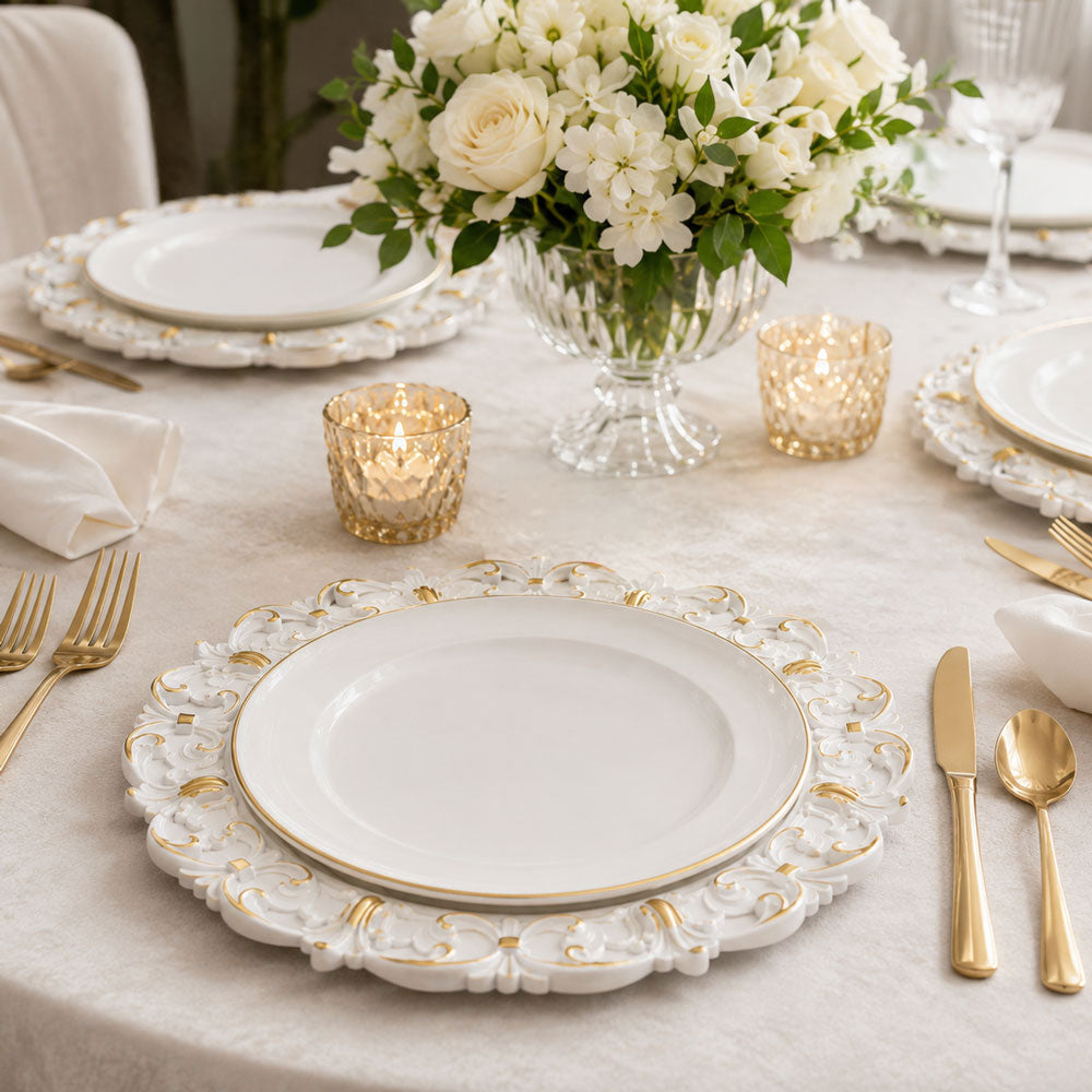 Gold Accent Charger Plates 4pk