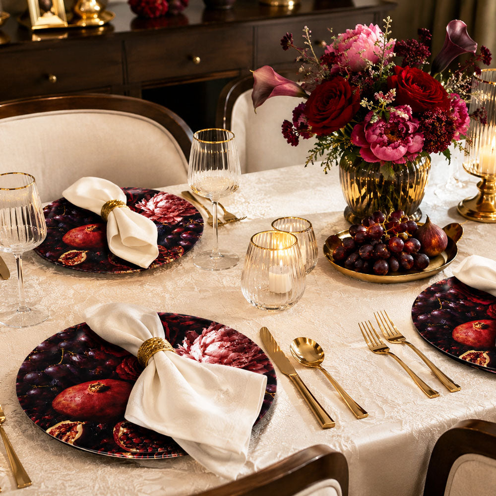 Velvet Orchard Charger Plates 4pk