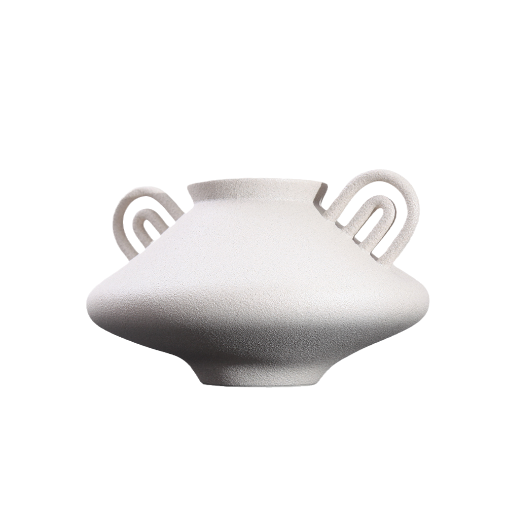 Ceramic Vase with Double Handles Design