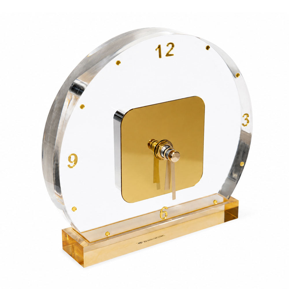 Lucite Desk Clock