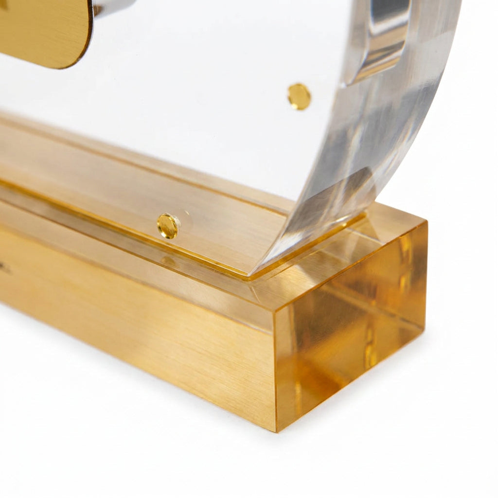 Lucite Desk Clock