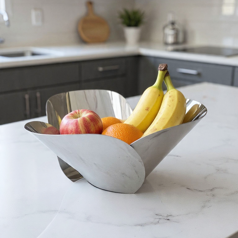 Stainless Steel Curved Bowl