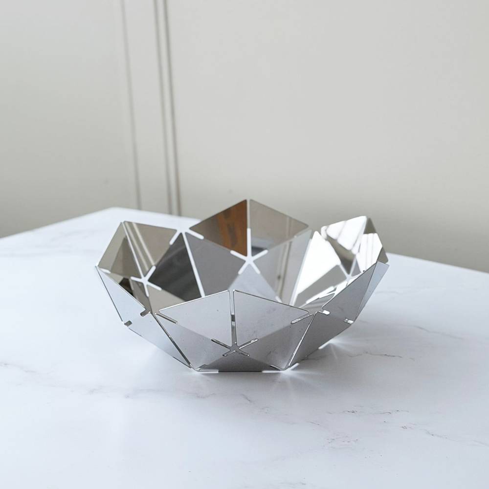 Geometric Stainless Steel Bowl
