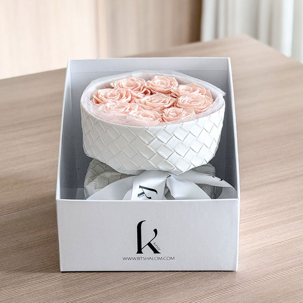 Leather Bouquet with Preserved Roses