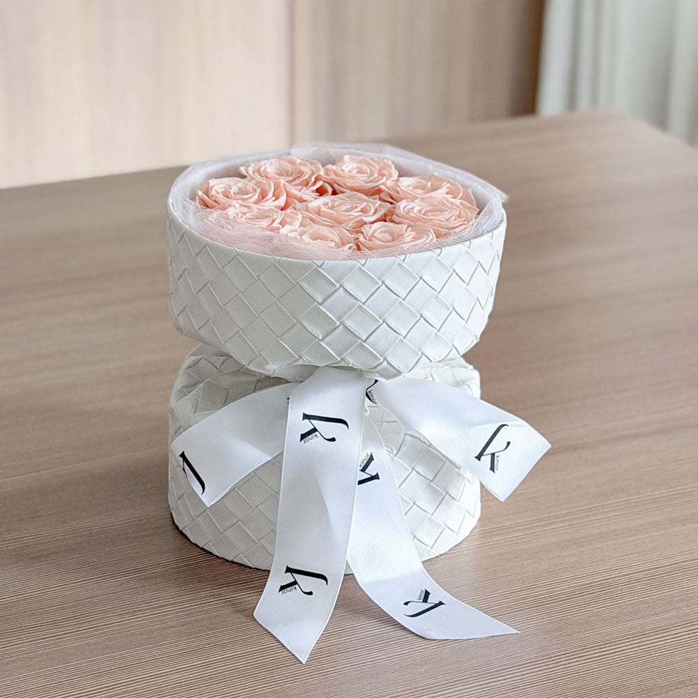 Leather Bouquet with Preserved Roses