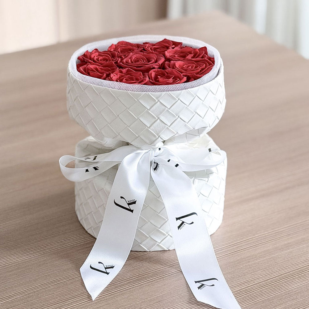 Leather Bouquet with Preserved Roses