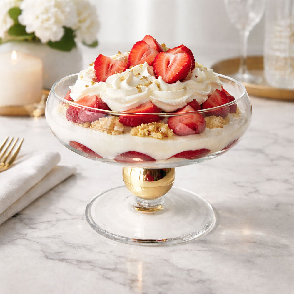 Glass Dessert Bowl on Pedestal 4pk