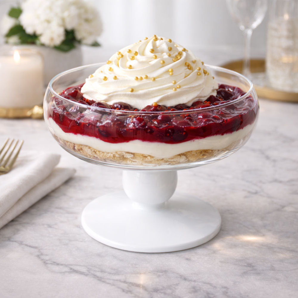 Glass Dessert Bowl on Pedestal 4pk