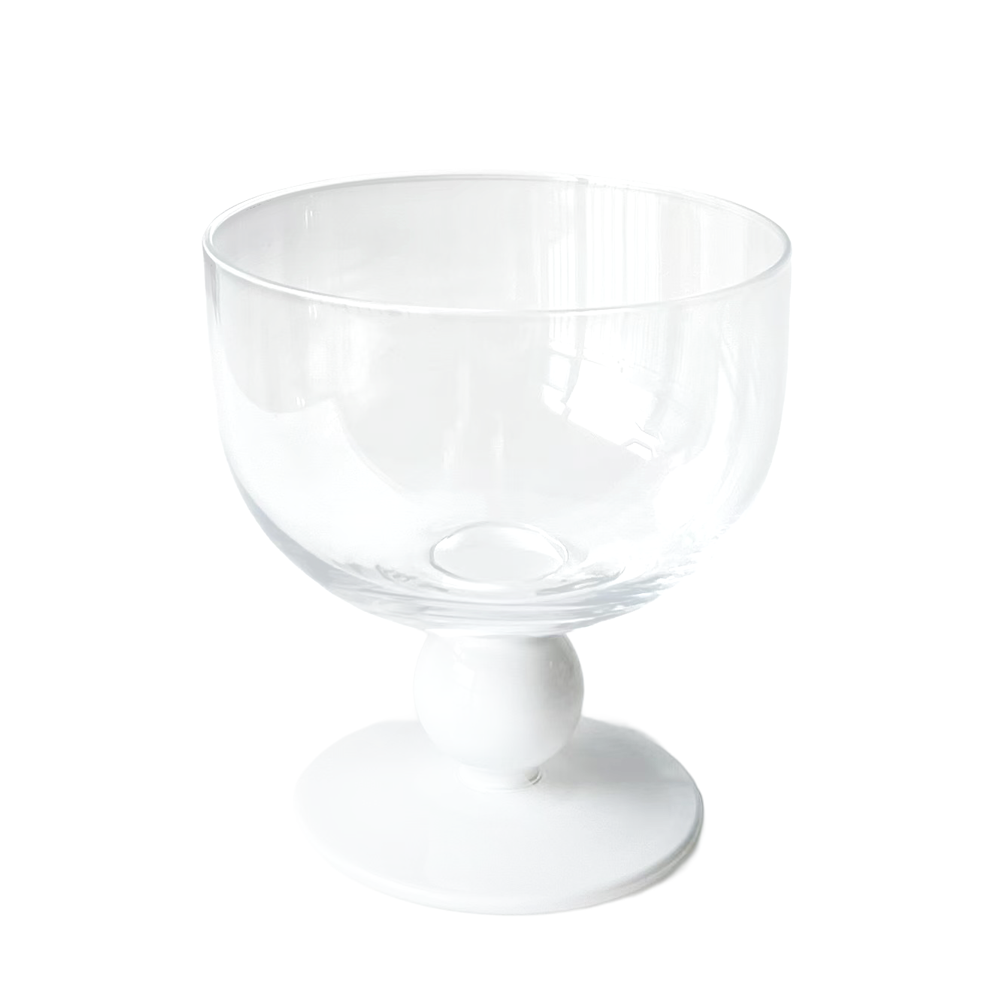 Deep Glass Dessert Bowl on Pedestal 4pk