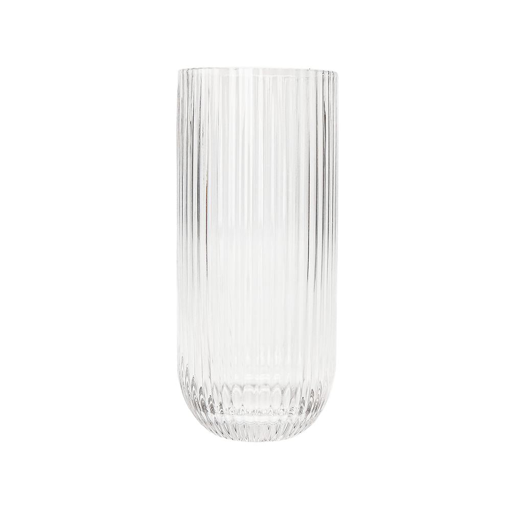 Luxe Ribbed Highball Glasses 6pk