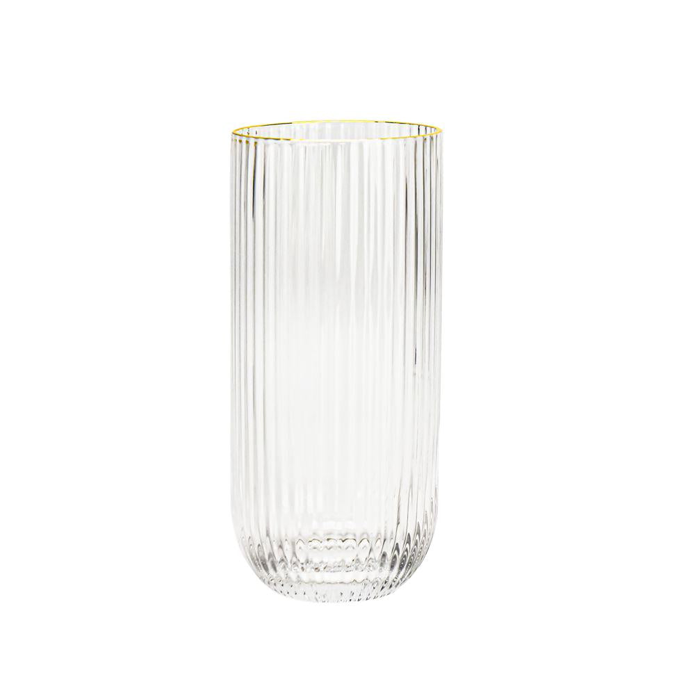 Luxe Ribbed Highball Glasses 6pk