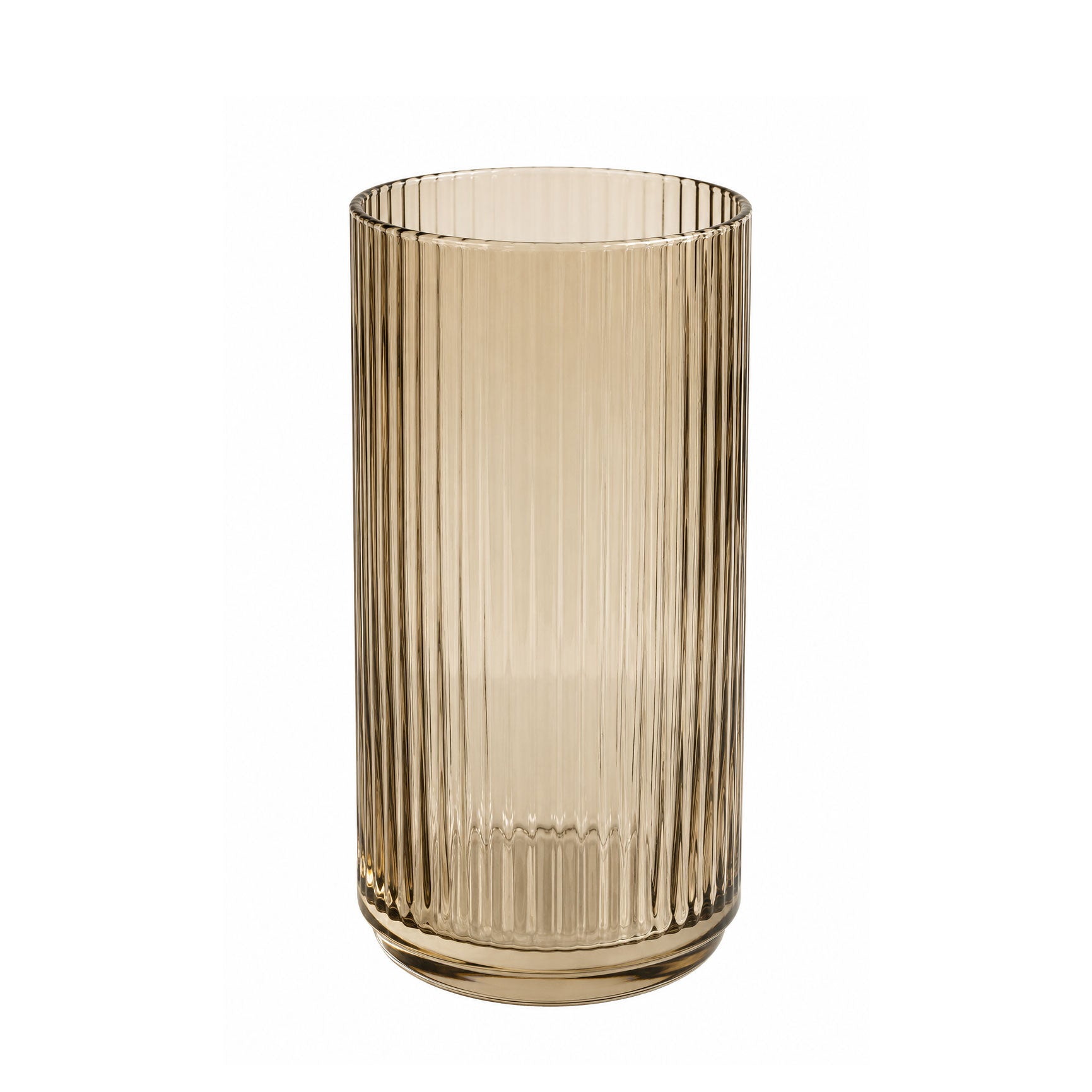 Amber Ribbed Highball Glasses 6pk