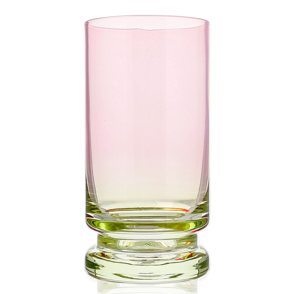 Green & Pink Highball Glasses 6pk