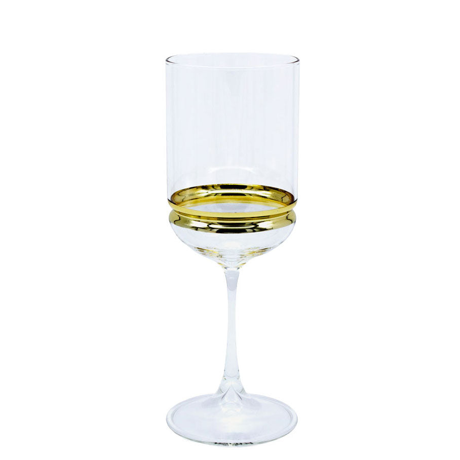 Stem Wine Glasses with Band 6pk