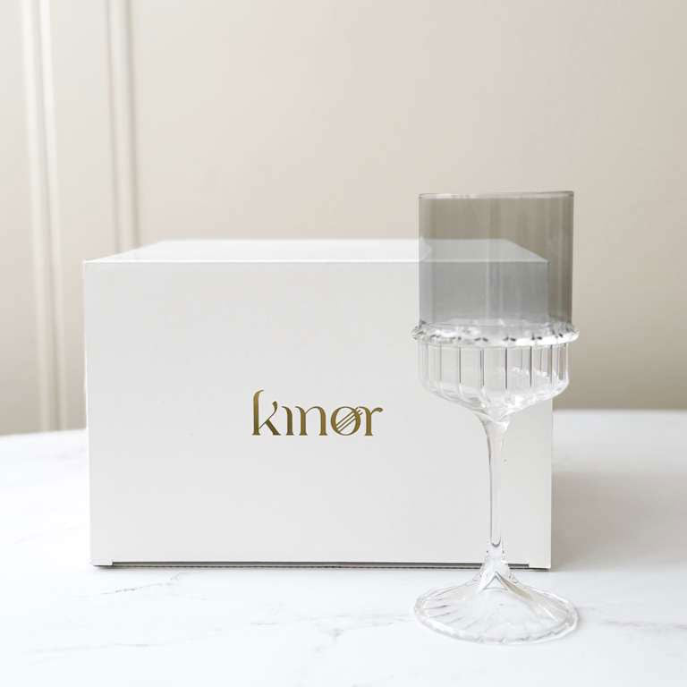 Colored Stem Wine Glasses  6pk