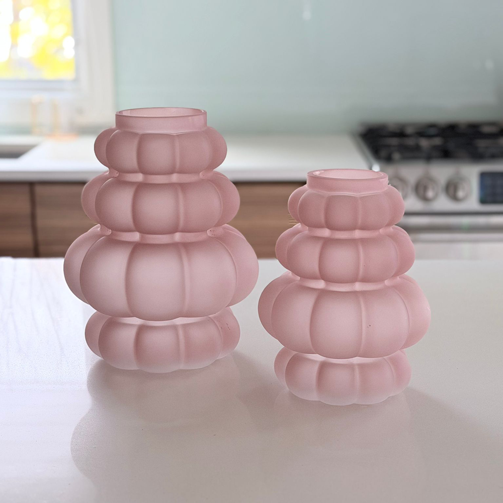 Frosted Bubble Shaped Vase