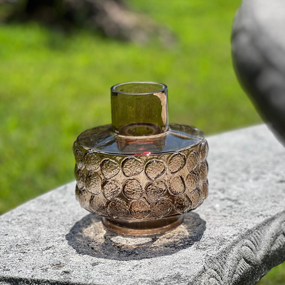 Short Neck Vase With Strawberry Pattern