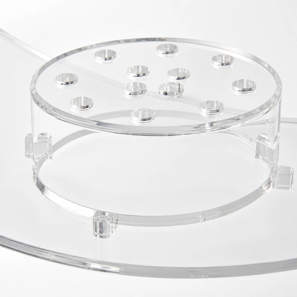 Lucite Curved Vase