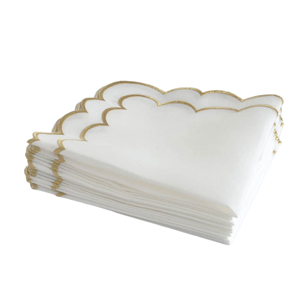 Whisper Weave Scalloped Edge Napkins 6pk