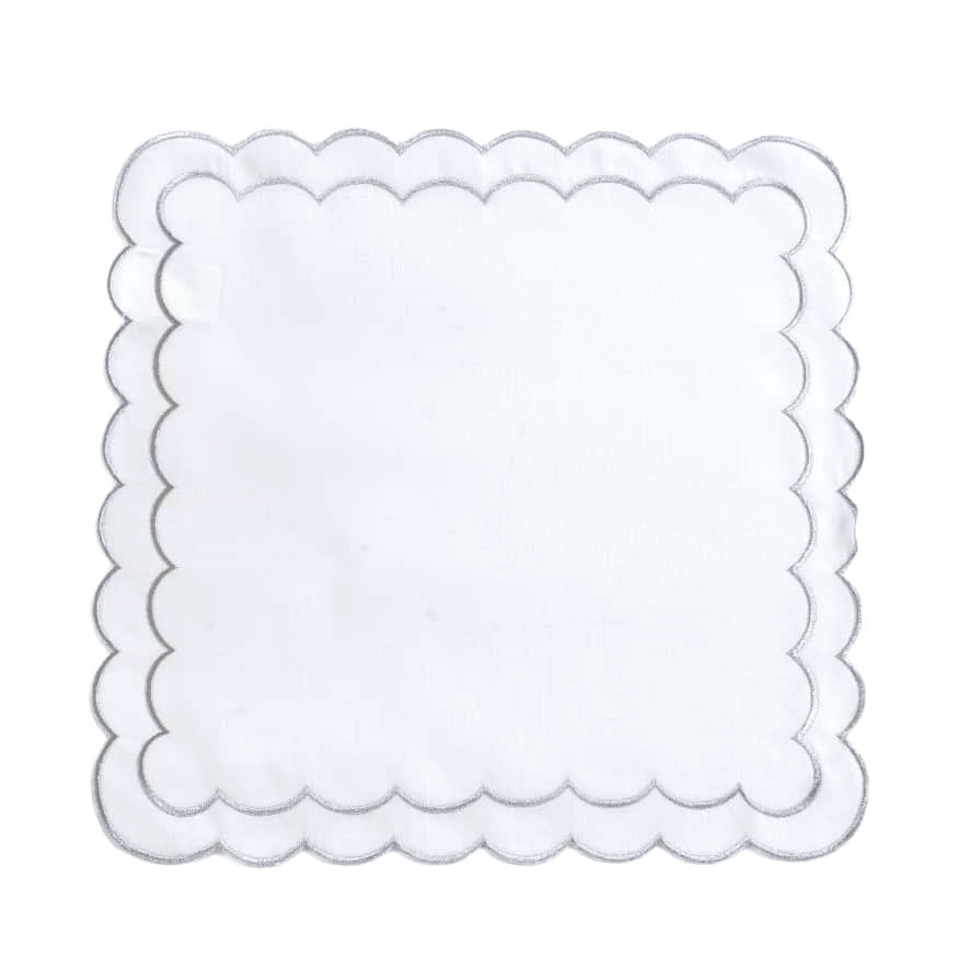 Whisper Weave Scalloped Edge Napkins 6pk