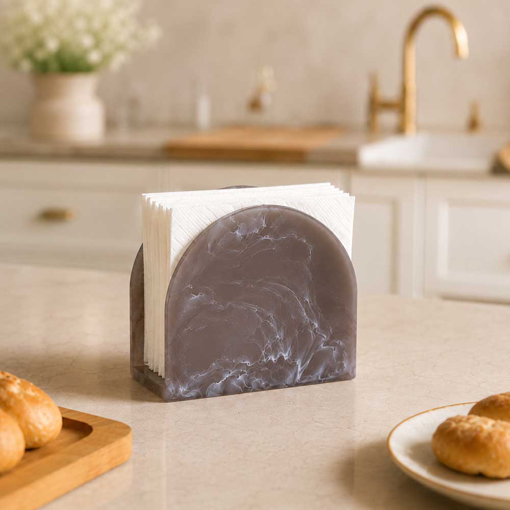 Resin Taupe Meadow Napkin Holder