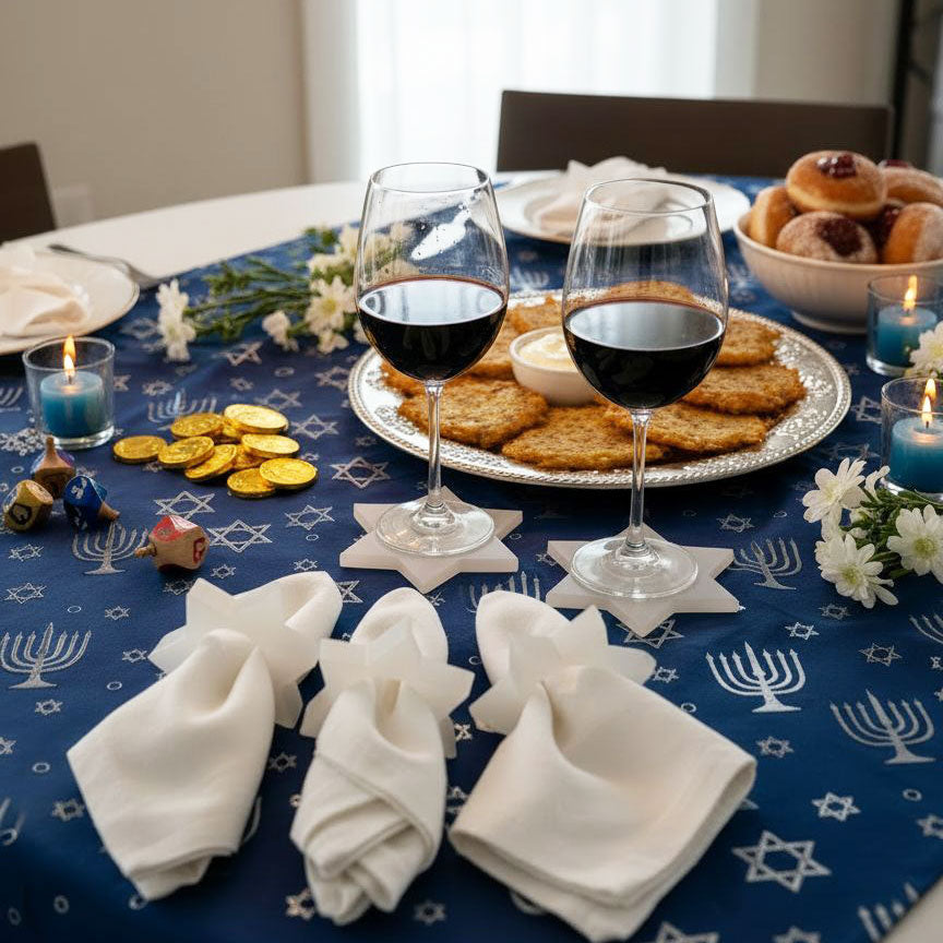 Resin White Swirl Napkin Rings