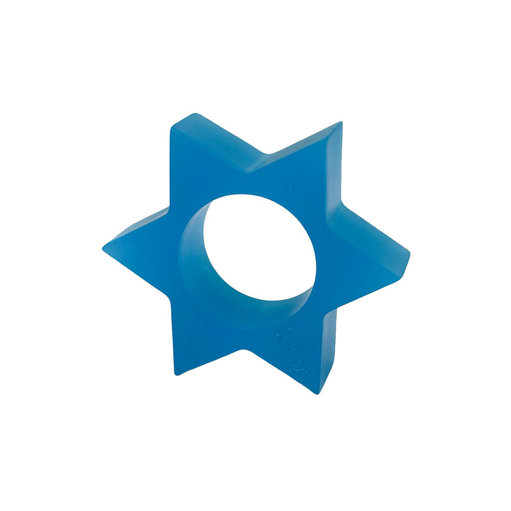 Resin Blue Swirl Star of David Napkin Rings 4pk