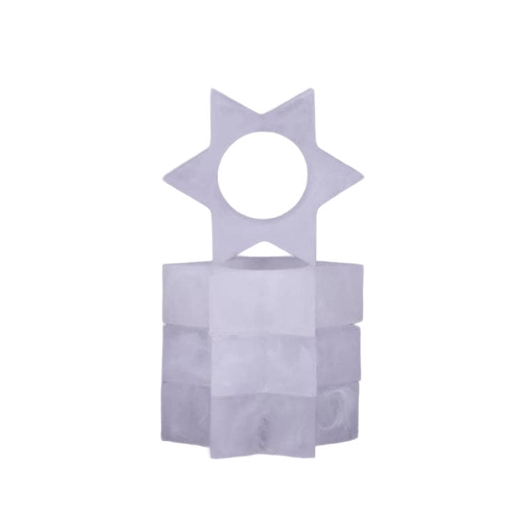 Resin White Swirl Napkin Rings