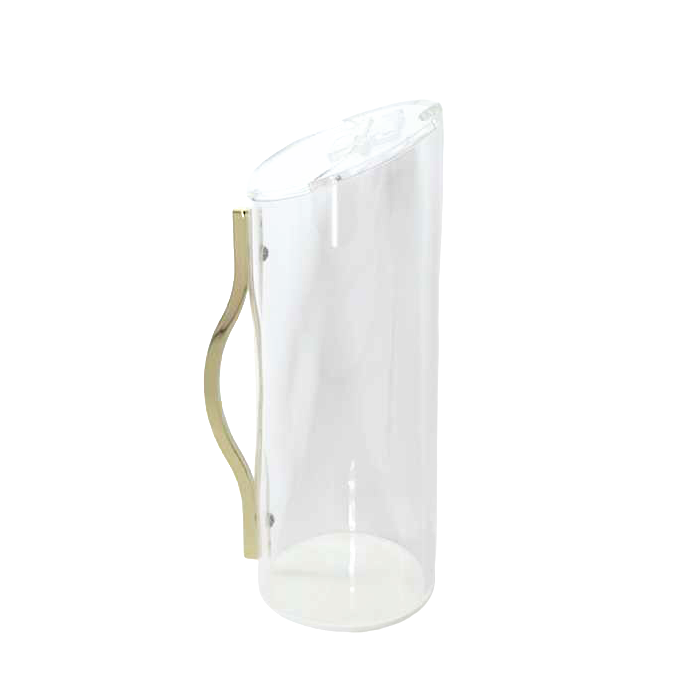 Lucite Pitcher with Gold Handle