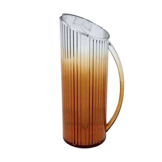 Amber Corrugated Lucite Pitcher