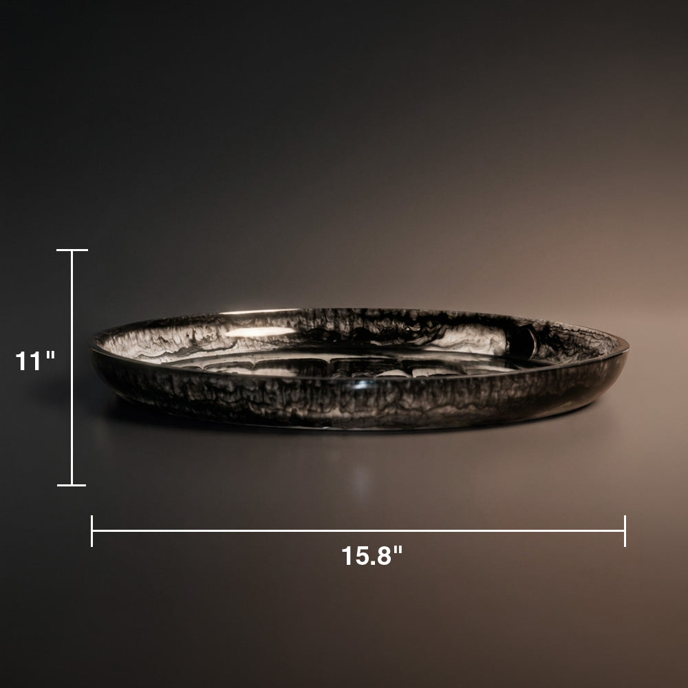 Resin Black Serving Tray