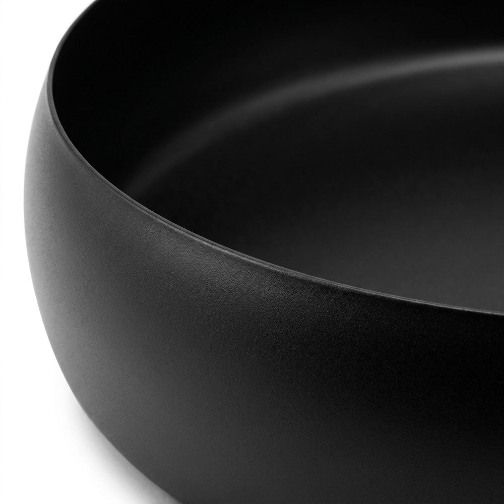 Matte Black Stainless Steel Round Tray