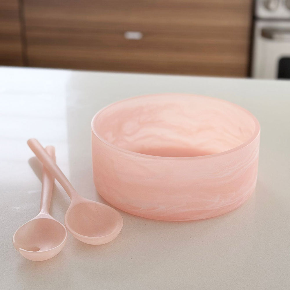 Resin Rose Haven Salad Bowl