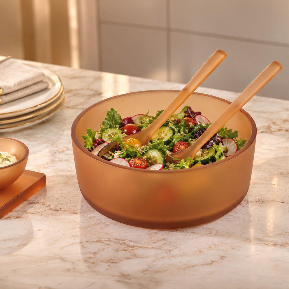 Resin Amber Salad Bowl