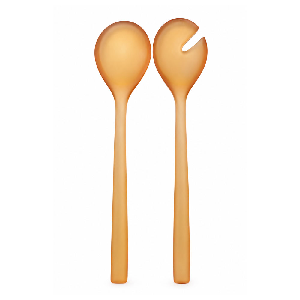Resin Amber Salad Servers