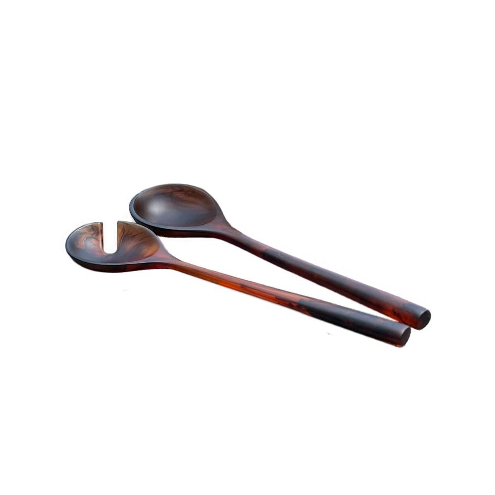 Resin Espresso Mist Salad Servers