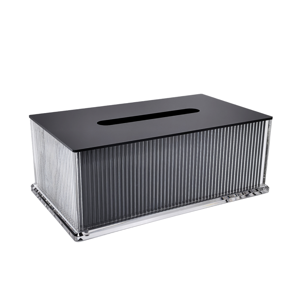 Lucite Corrugated Tissue Box