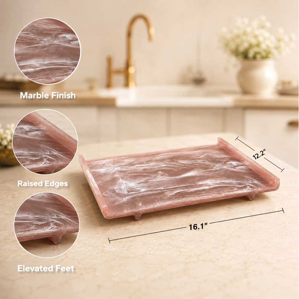 Resin Taupe Meadow Tray