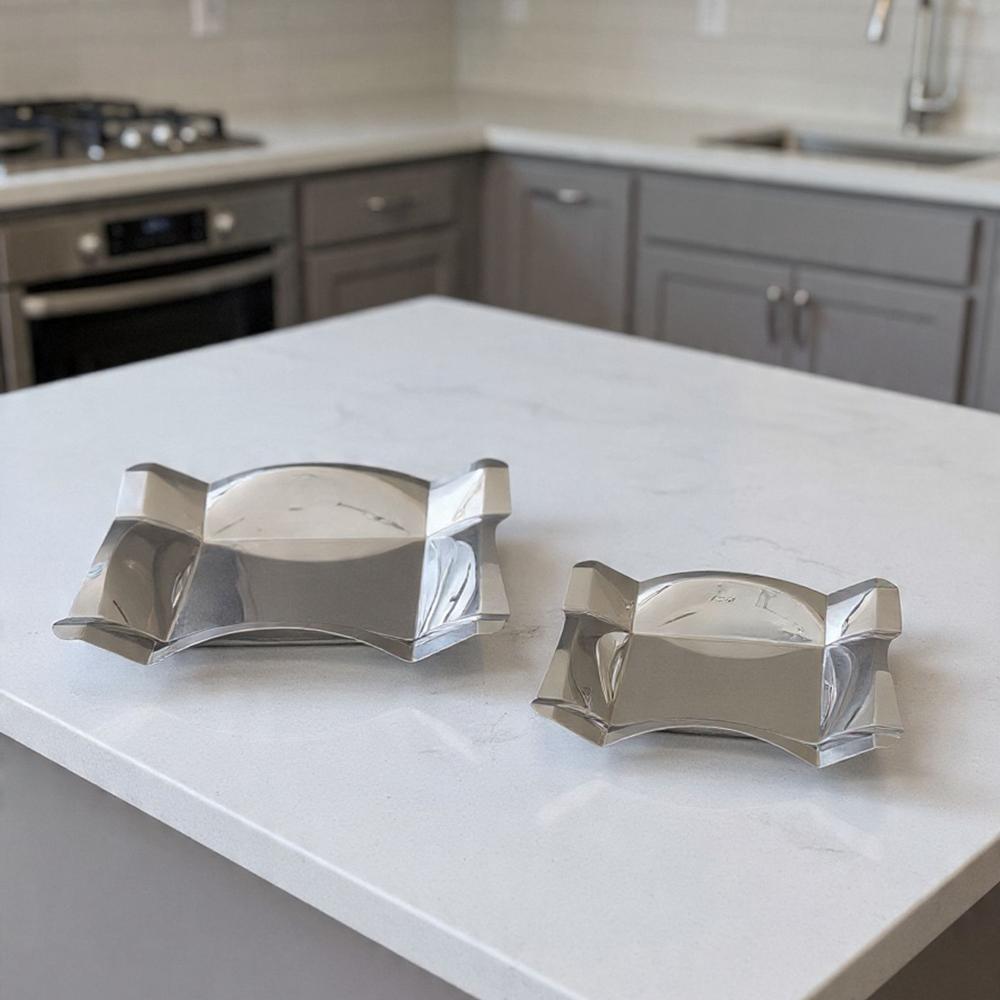 Stainless Steel Tray with Folded Edge Design