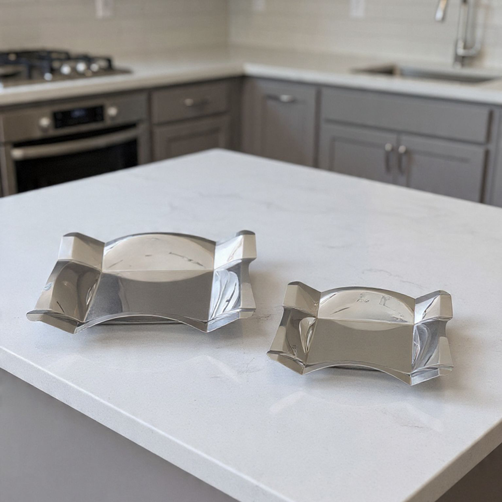 Stainless Steel Tray with Folded Edge Design