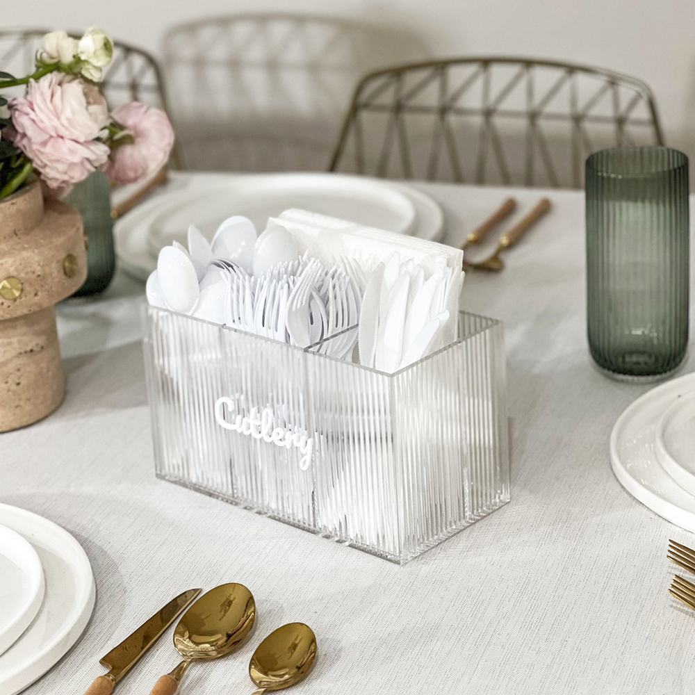 Corrugated Lucite Caddy