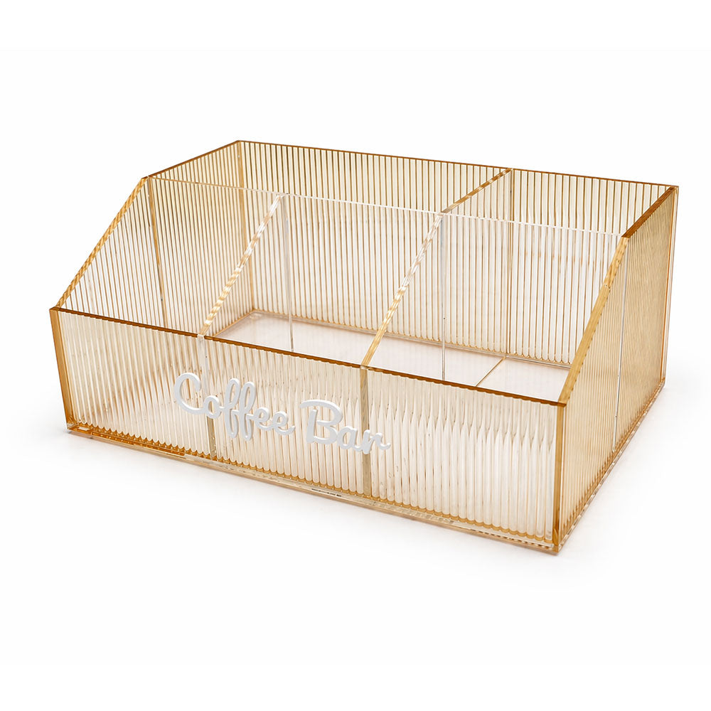 Corrugated Lucite Coffee Bar Organizer