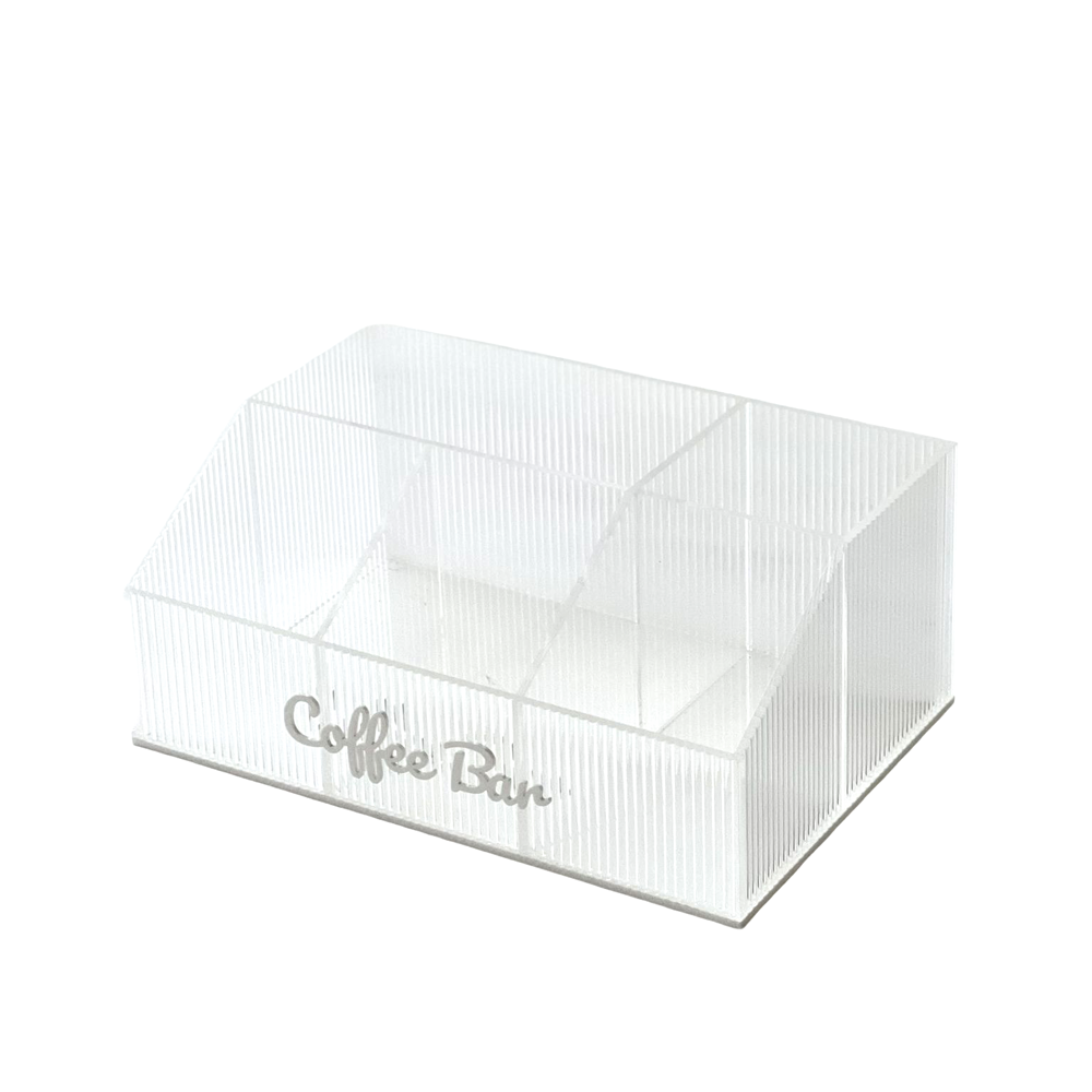 Corrugated Lucite Coffee Bar Organizer