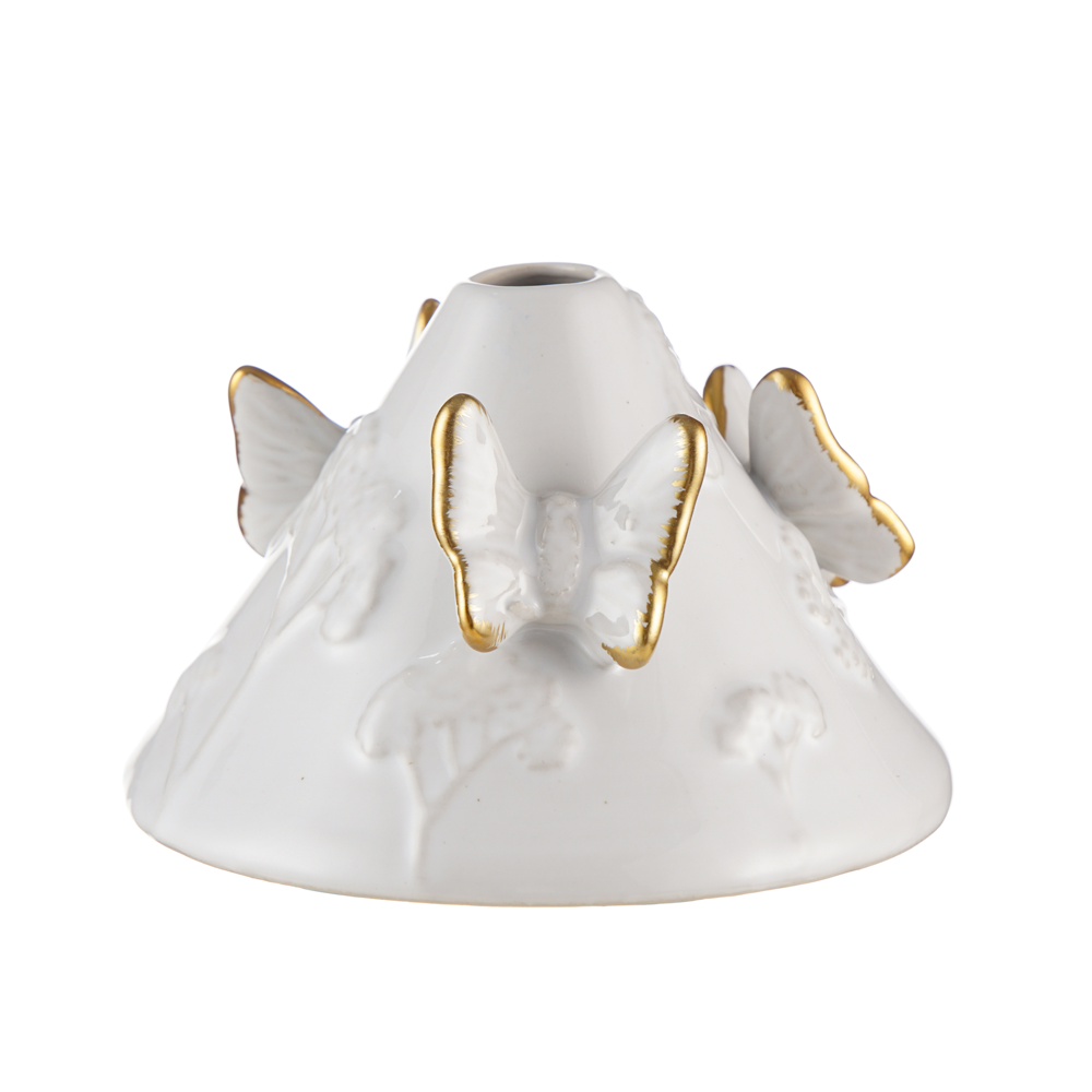Porcelain Vase with Gold Accented Butterflies